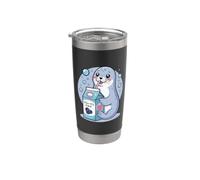 Sello De Dibujos Animados Beber Leche De Arándanos Vaso térmico de acero inoxidable de doble pared