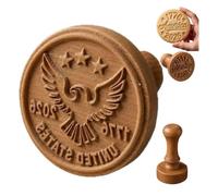 Sello de madera para galletas del 250 aniversario de Estados Unidos 1776-2026, cortador de galletas patrióticas con diseño de estrella de águila, grabado a prensa, 4 de julio, Día de la Independencia