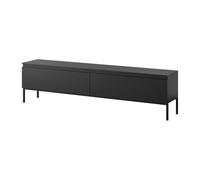Selsey Bemmi - Armario de TV con armarios (175 cm, Patas Negras), Color Negro