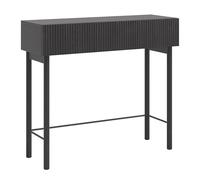 Selsey Consola de Entrada de pie 90 x 80 cm con cajón de laminillas en Patas de Madera Fresno Portland Negro Nolie, Talla única