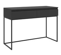 Selsey Escritorio para Ordenador con 2 cajones, Marco de Metal, 120 x 50 x 80 cm, Negro con Patas Negras