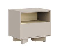 Selsey Mesita de Noche 50 cm Cachemir Roble Vicenza - mesita de Noche Moderna con cajón y nicho, Mueble Auxiliar Elegante para Dormitorio, mesillas de Noche con diseño Actual