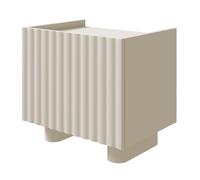 Selsey Mesita de Noche Fiorra 49x48x37 cm - Mesita de Noche Moderna en Color Cachemir con Sistema Push-to-Open - MDF y Laminado - Diseño Elegante con Bordes Redondeados - Maravilla Funcional de Almace