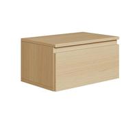 Selsey Mesitas de Noche Suspendida 49 cm - Muebles de Salón Modernos y Minimalistas, Mesita de Noche Colgante Aspecto Roble con Balda Espaciosa y Superficie para Lámpara, Resistente y Elegante
