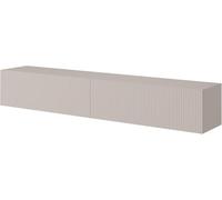 Selsey Mueble De TV Mesa De TV 175 cm Suspendido con Fachada Fresada Gris Beige Veldio