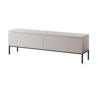 Selsey Mueble De TV Mesa De TV 2 Puertas 150 cm con Patas Negras para Salón Dormitorio Topo Bemmi
