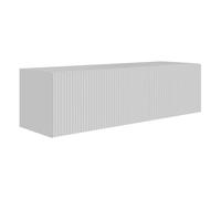 Selsey Mueble TV Colgante 100 cm Blanco con Frente Acanalado - Muebles de Salón Modernos y Funcionales - Mueble TV Salón de 1 Puerta Abatible, Diseño Polaco, Fácil Montaje