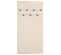 Selsey Perchero de pared acolchado Caletto Beige - 137 x 68 cm - Con 7 ganchos negros estables - Acolchado suave - Laminado robusto - Perchero de pared - Elegante y funcional - Para chaquetas, abrigos