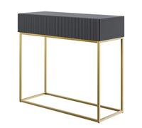 Selsey Table Console, Engineered Wood, Negro, 90 cm Longitud