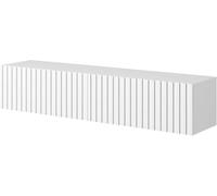 Selsey Telire - Armario RTV, Blanco con Frente de lamelas, 140 cm