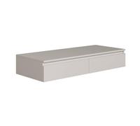 Selsey Tocador Colgante 120 cm Topo - Estantería Pared Elegante con Baldas Flotantes, Diseño Moderno y Práctico con 2 Cajones Amplios, Ideal para Espacios Pequeños