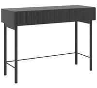 Selsey - Tocador de pie sobre Patas Negras, 110 x 79 cm, Mesa de Maquillaje con 2 cajones de Fresno Portland Negro