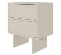 Selsey Wuwu - Mesita de Noche con 2 cajones (Apertura de Bolas), Color Gris y Beige