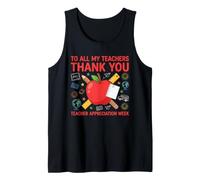 Semana de Apreciación del Maestro Gracias Educador Personal de la Escuela Camiseta sin Mangas