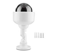 Semme Cámara de Seguridad Falsa Cámara de Vigilancia Simulada Realista con Luz LED Intermitente Rotación de 360° para Protección del Hogar en Interiores y Exteriores