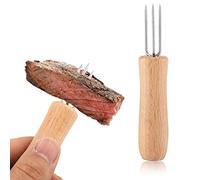 Semme Juego de 4 Tenedores para Barbacoa, Pinchos de Acero Inoxidable con