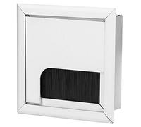 Semme Salida de Cable de Escritorio de Aluminio con Tapa Abierta, Cubierta con Orificio de Inserción Ordenado de Alambre de para Escritorios de Computadora de Oficina (Pequeña)