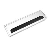 Semme Salida de Cable de Escritorio de Aluminio con Tapa Abierta, Cubierta con Orificio de Inserción Ordenado de Alambre de para Escritorios de Computadora de Oficina (Grande)