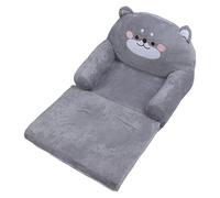 Semme Sofá para Niños, Silla Plegable para Perros Grises con Ancho, sofá de Felpa Suave para Leer, Dormir Relajante, Fácil de (2 Niveles)