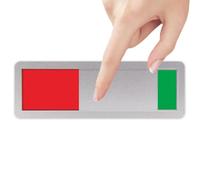 Señal acrílica en progreso de la oficina ocupada, indicador de puerta corredera de 36 g, no raya, pantalla ocupada vacante, transparente, diseño de marcador de estado de privacidad, para uso comercial
