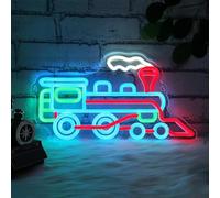 Señal de neón de tren de vapor, luz LED de neón regulable alimentada por USB con múltiples luces de color para dormitorio, sala de estar, sala de juegos, cueva de hombre, regalos para cumpleaños