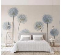 Sencillo Tridimensional Azul Diente De León Arte 3D Papel Pintado Pared Fácil Instalación Oficina Sala Estar Sofá Dormitorio TV Fondos Decoración-300cm×210cm