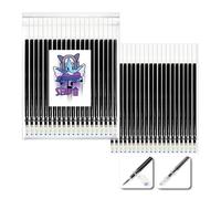 SEND UP 20 Recambios XXL - Compatibles con Legami - Punta 0,5mm - Tinta Termosensible - Ideal para Escuela, Marcado en Tela y Piel - Regalo (Negro)