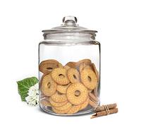 Sendez Tarro de cristal con tapa, 6L, recipiente de vidrio, recipiente de almacenamiento, bombonera, recipiente para galletas, tarro para conservas