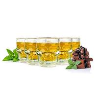 Sendze - Juego de 6 vasos de chupito de 4 on diseño de calavera para fiestas y celebraciones, resistente para vodka, tequila y licor, apto para lavavajillas, vasos de chupito de cráneo