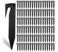 SENENQU 200 Piezas Estacas para Cable Perimetral de Robot Cortacésped, Piquetas de Plástico de 8,5 cm con Gancho, Anclajes Negros para Fijar Cables en Césped, Jardín y Bordes