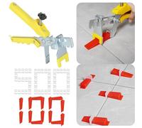 SENENQU 601 Piezas Niveladores de Azulejos 1,5 mm, Cuñas Niveladoras Suelo con 500 Clips, 100 Cuñas y Pinza, Sistema de Nivelación de Azulejos para Pared y Suelo