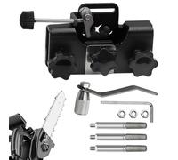 Senermter Afilador de cadena de motosierra,Kit de afilador de motosierra,Kit de plantilla para afilar motosierra con 3 puntas | Herramienta portátil para afilar cadenas con manivela para motosierras y