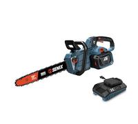 SENIX - Motosierra eléctrica de 60 V, 16 pulgadas, motosierra inalámbrica alimentada por pilas, sierra de cadena sin escobillas, incluye batería de 4 Ah y cargador, herramienta de jardín para árboles