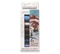 SENNELIER Half Pastel 6 Stick Set, Pigmento, Invierno, Juego de 6