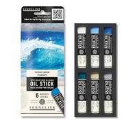 Sennelier - Juego de 6 mini palitos de aceite - diseño de paisaje marítimo - N130116.04