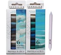 Sennelier - Juego de pastel seco (12 semipastel, pasteles blandos - El mar y el cielo