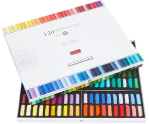 Sennelier Soft Pastels Half Stick Set 120, 120 Pasteles Medio Paste là l'écu, Paris, France y 1 postales