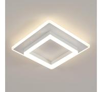 SENQIU Plafon Led Techo, 30W 3375LM Lamparas de Techo Modernas Cuadrada, Luz de Techo Acrílico Moderno Blanca para Dormitorio Cocina Sala de Estar, 4500K Luz Neutra, 30CM