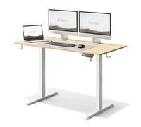 SENSE7 Escritorio Ajustable en Altura eléctrico NOJO, Escritorio de pie 120x60, Mesa de PC con Memoria, Escritorio de pie con Bandeja para Cables, con Ganchos, Ajuste de Altura silencioso, White-Pine