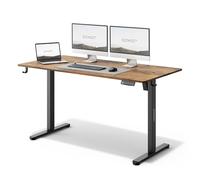 SENSE7 Escritorio Ajustable en Altura eléctrico NOJO, Escritorio de pie 140x70, Mesa de PC con Memoria, Escritorio de pie con Bandeja para Cables, con Ganchos, Ajuste de Altura silencioso, Black-Oak