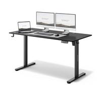 SENSE7 Escritorio Ajustable en Altura eléctrico NOJO, Escritorio de pie 140x70, Mesa de PC con Memoria, Escritorio de pie con Bandeja para Cables, con Ganchos, Ajuste de Altura silencioso, Black