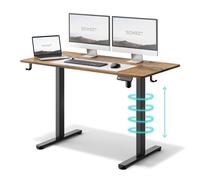 SENSE7 Escritorio de altura ajustable, modelo Nojo, 120 cm, roble, eléctrico. Escritorio para gaming, escritorio para ordenador, escritorio de pie, escritorio de oficina. Función de memoria, gestión d