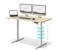 Sense7, escritorio eléctrico con ajuste de altura, 120 cm, diseño de madera, ideal para gaming, con función de sentado/de pie, memoria, ergonómico, para PC, estructura blanca