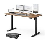 SENSE7 Escritorio Elevable Eléctrico Roble Negro 140x70 cm 70 kg Memoria | Ajuste de altura, Estilo loft, Para teletrabajo y oficina, Uso diario en el hogar, Para estudios y despachos