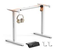 SENSE7 NOJO: Estructura de escritorio eléctrica de altura ajustable, con función de memoria, soporte para auriculares, capacidad máxima de 70 kg, estructura de acero, altura ajustable de 72 a 118 cm