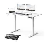 SENSE7 Nojo Light Escritorio Elevable Eléctrico Blanco 120x60cm, Altura Ajustable 72-118cm - Escritorio Minimalista para Teletrabajo con Memoria y Motor Silencioso