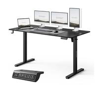 SENSE7 Nojo Light Escritorio Elevable Eléctrico Negro 140x70cm, 70kg Capacidad - Escritorio Ergonómico Grande con Memoria y Motor Silencioso - Ideal para Gaming y Oficina