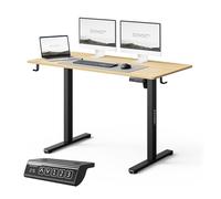 SENSE7 Nojo Light Escritorio Elevable Eléctrico Pino Negro 120x60cm - Escritorio Moderno Acabado Madera con Memoria