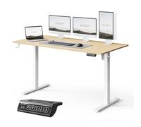 SENSE7 Nojo Light Escritorio Elevable Pino Bianco 140x70cm, 70kg - Escritorio Grande y Moderno con Carácter