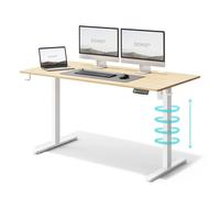 SENSE7 NOJO: Mesa para ordenador, mesa de juego, escritorio, 140x70 cm, ajuste de altura eléctrico, función de memoria, soporte para auriculares, organizador de cables XXL para PC